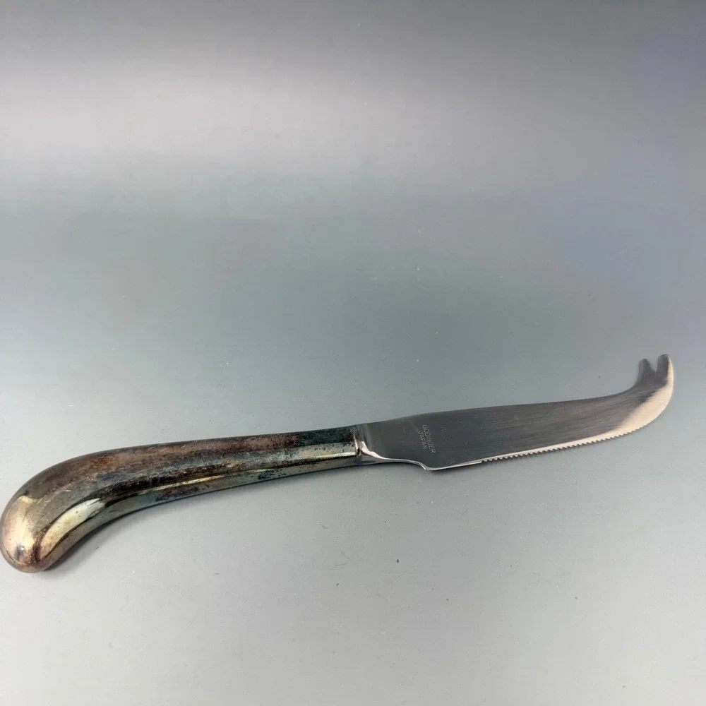 Godinger Japan Silver Plate Cheese Knife and Pie Cake Server Set Vintage Tarnish